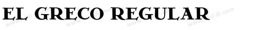 El Greco Regular字体转换